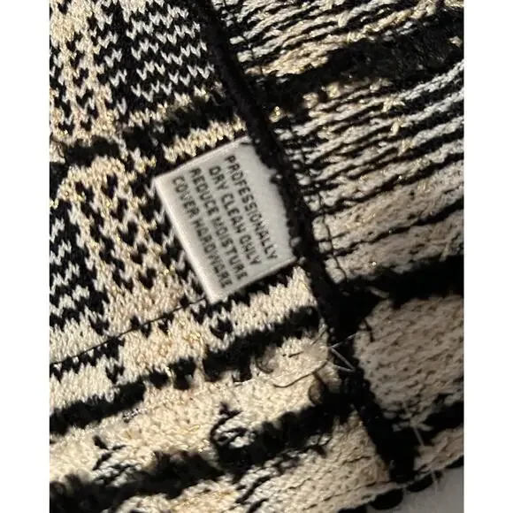 BEAUTIFUL St John collection knit jacket black white gold suit blazer size 14 - Picture 10 of 10